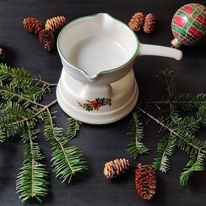 Pfaltzgraff butter warmer 116, 117 pieces | vintage | Christmas Heritage design